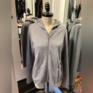 Everlast Gray Women's Full Zip Hoodie w/Pockets, Size Large